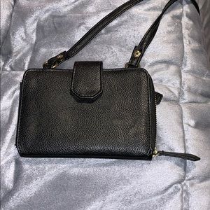 simple black crossbody purse